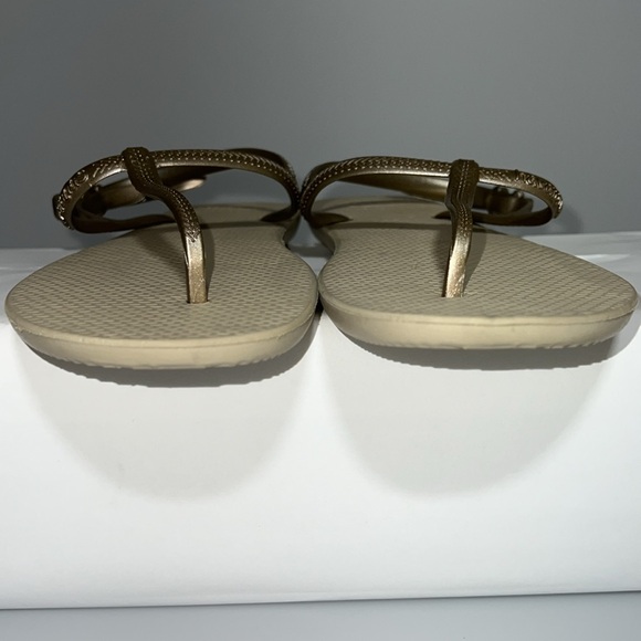 NEW Havanaias Sandals Metallic Gold Straps - T-Shape - Womens Size 11 / 41-42 - Picture 11 of 15